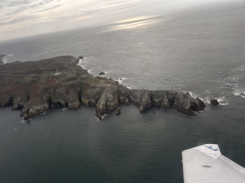 Pointe du raz en avion