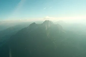 Im Heli Richtung Rigi - Grosser Mythen - Titlis - Pilatus