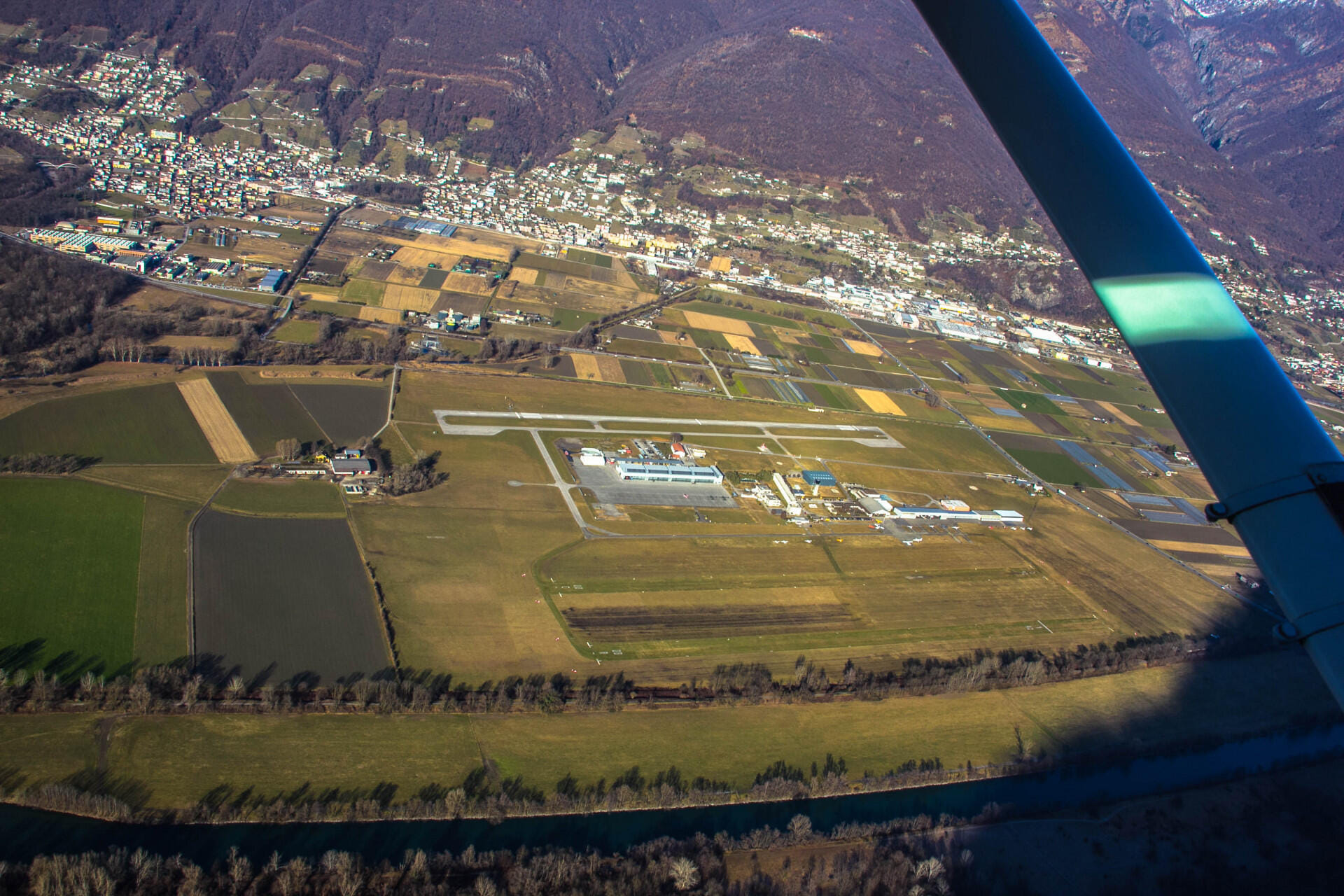 Anflug Flugplatz Locarno