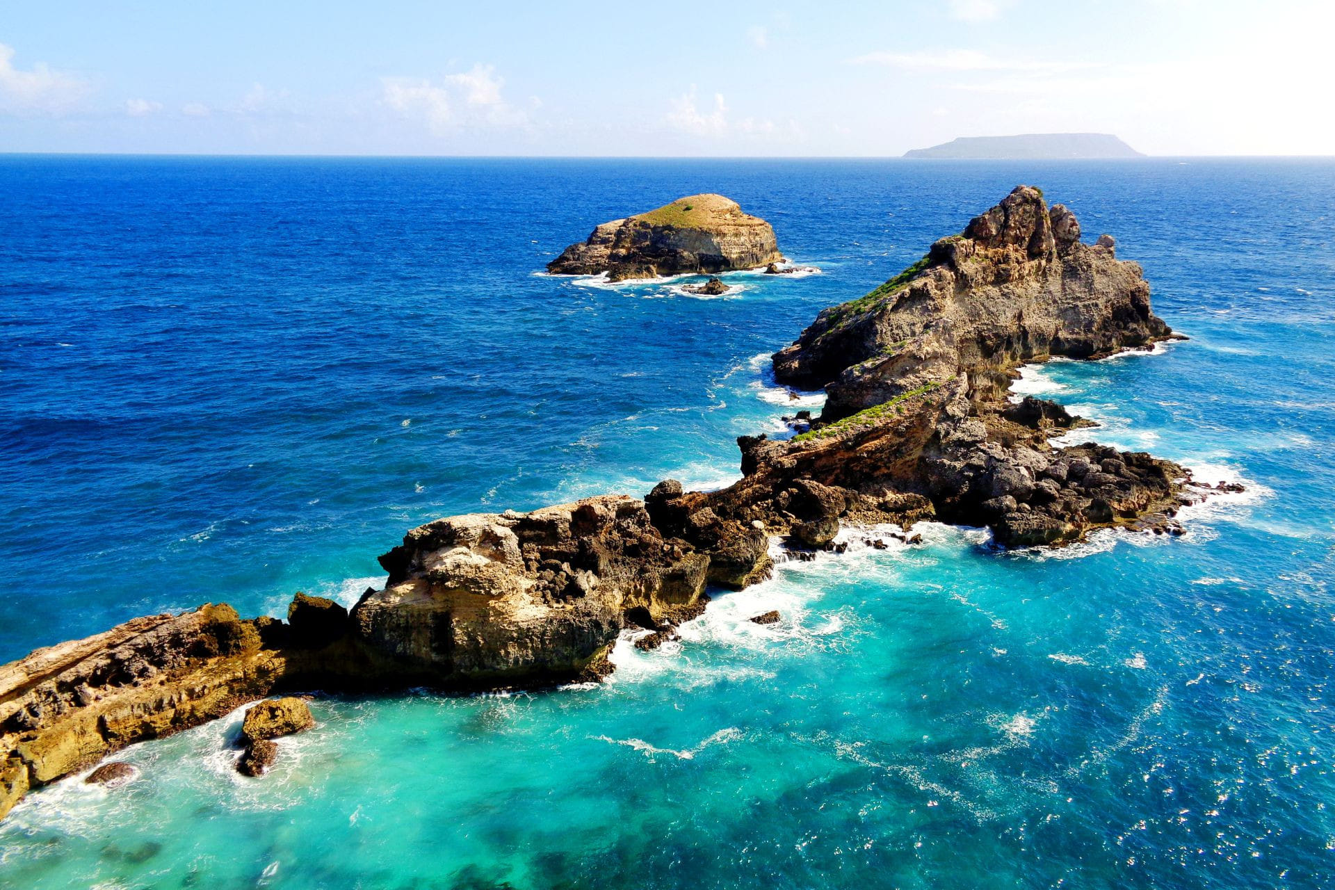 La Pointe des Chateaux - Survol de la Guadeloupe