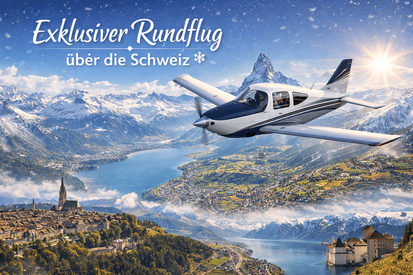 Exklusiver Rundflug über die Schweiz