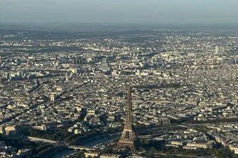 Vue aérienne Tour eiffel