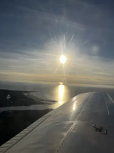 Flight to Kalajoki along the coast