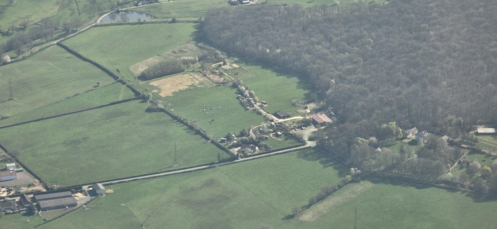 La campagne Charolaise en avion à train rentrant