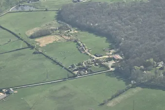 La campagne Charolaise en avion à train rentrant