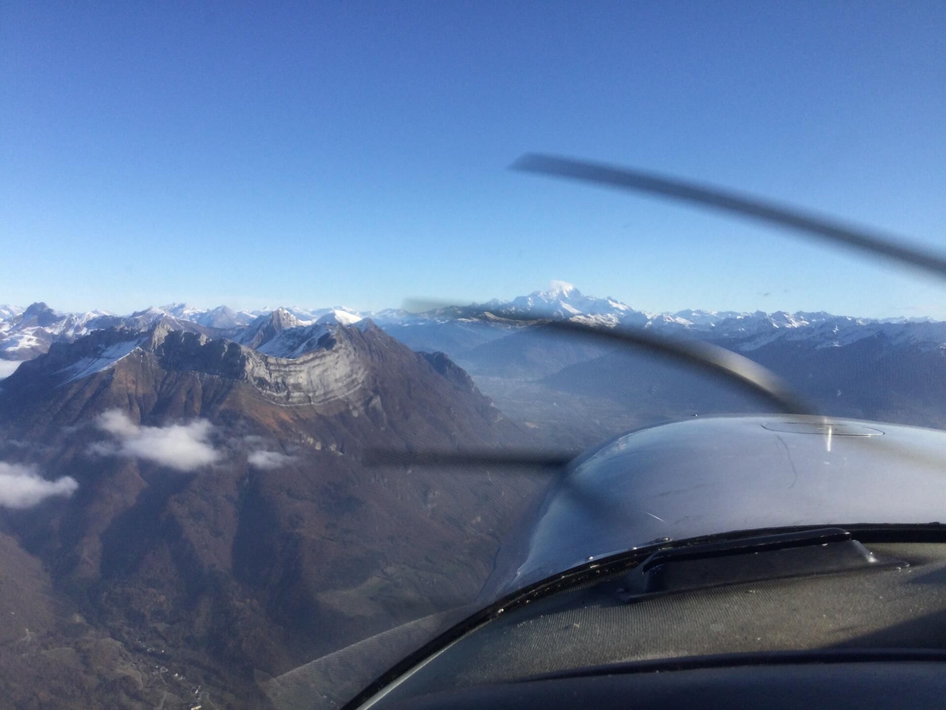 Vol au dessus des Alpes - Chaines de Belledonne, les Ecrins.