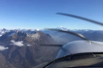 Vol au dessus des Alpes - Chaines de Belledonne, les Ecrins.