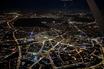Nachtflug über Hannover