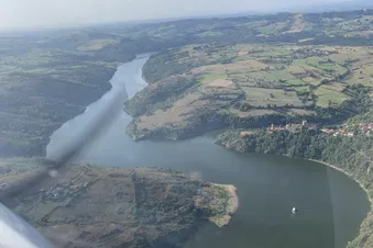 La plaine du Forez vue du ciel