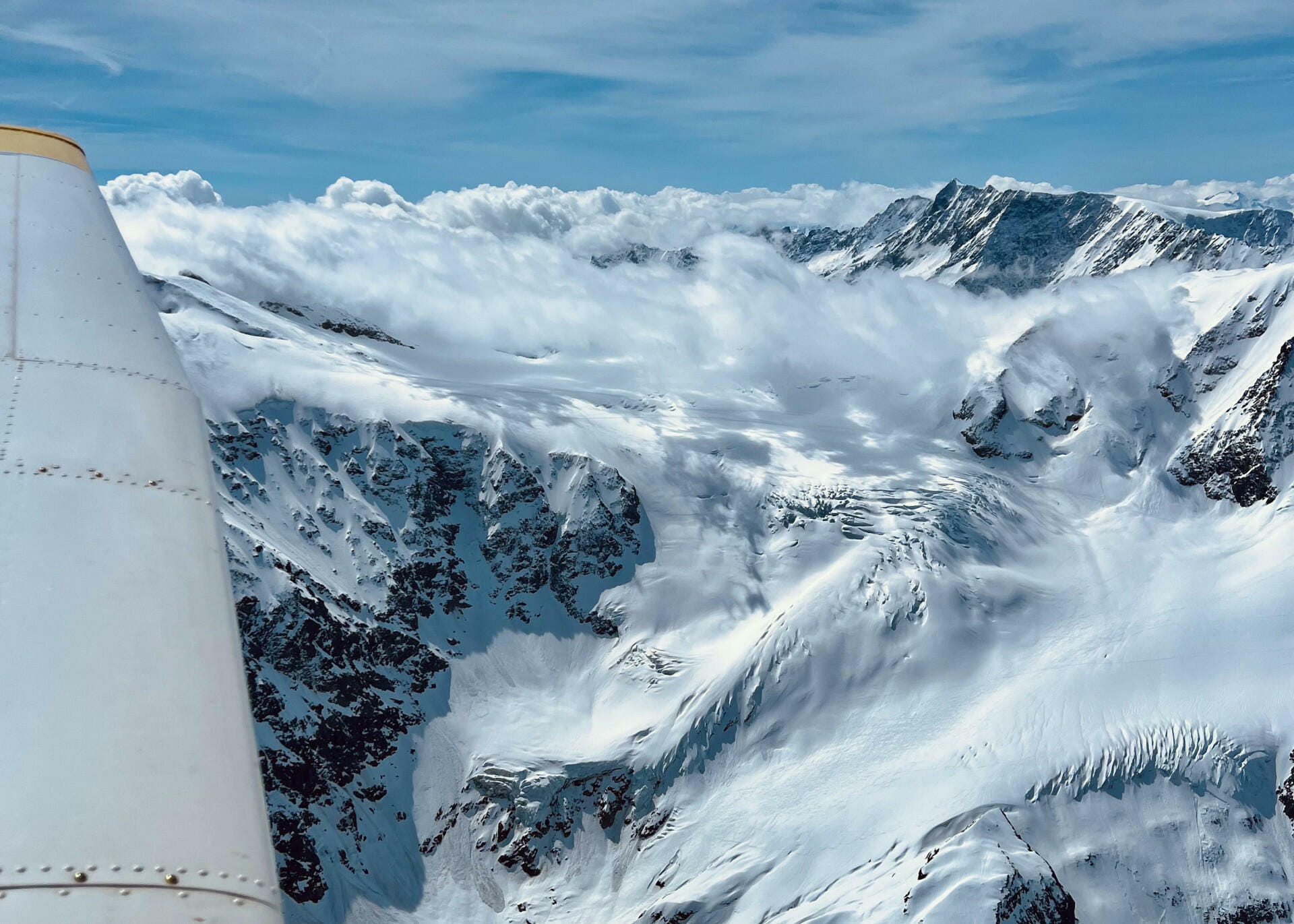 Die ersten Gletscher der Schweizer Alpen.
