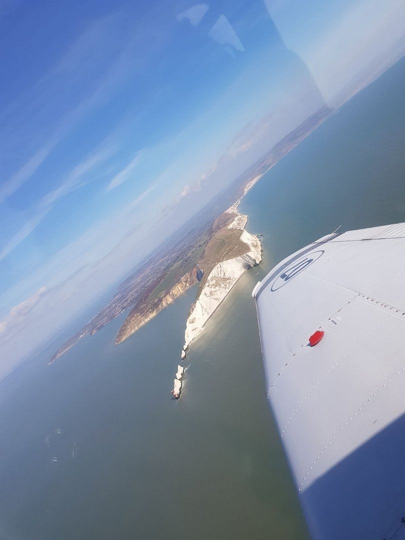 The Needles & Isle of Wight from the air