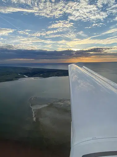 Sight seeing flight over Amsterdam and Texel