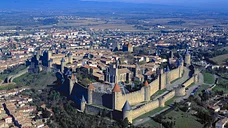 Survol de l'Aude Cathare, départ de Béziers et survol des châteaux cathares et de Carcassonne
