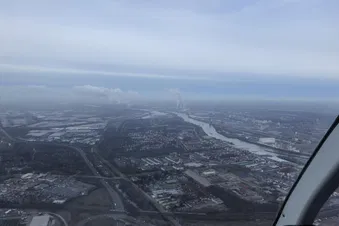 Bremen von oben inklusive Weserstadion und Bunker Valentin