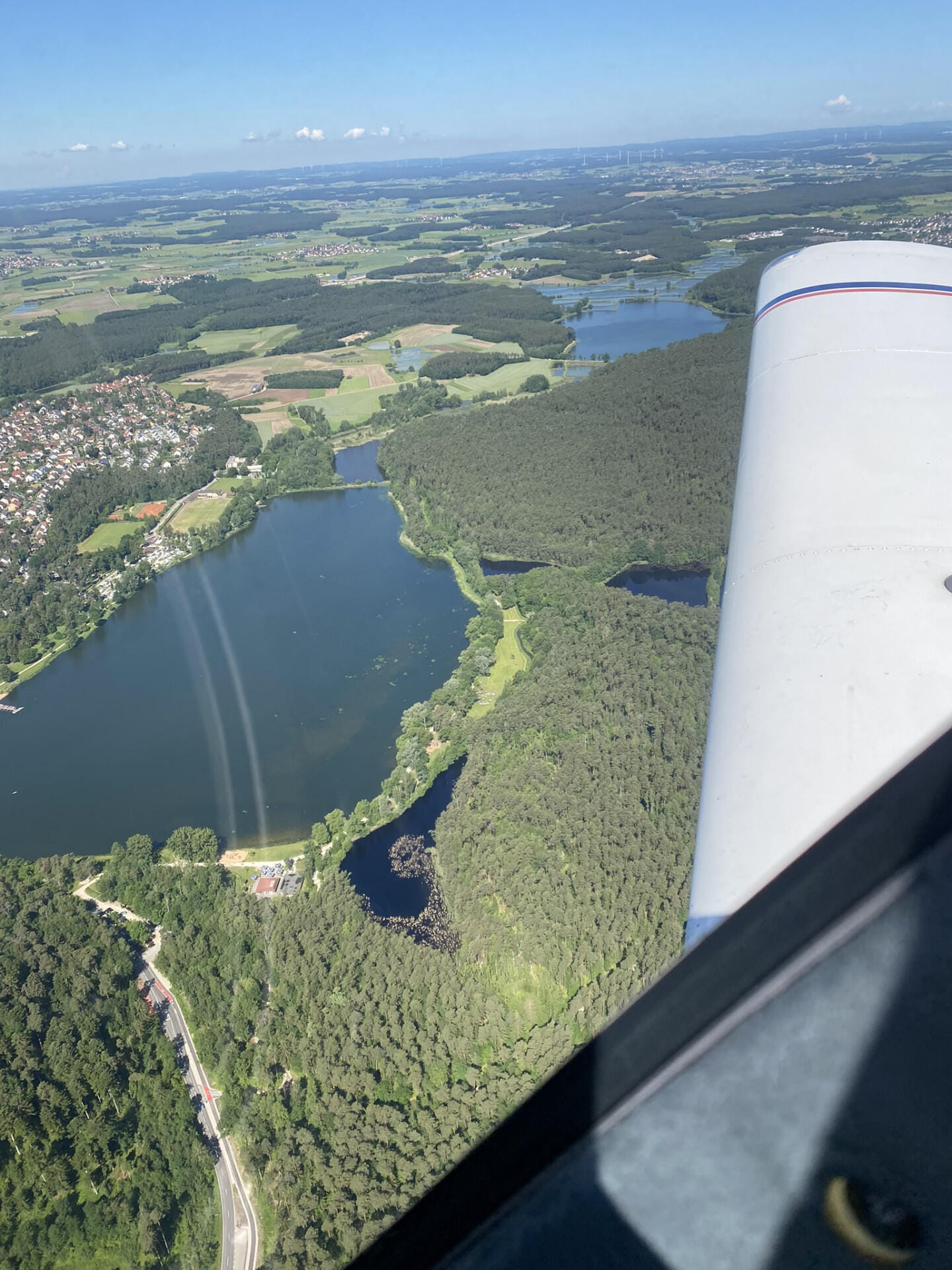 Hochflug über Nürnberg, aus 2500m Höhe