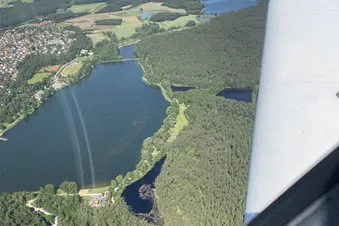 Hochflug über Nürnberg, aus 2500m Höhe