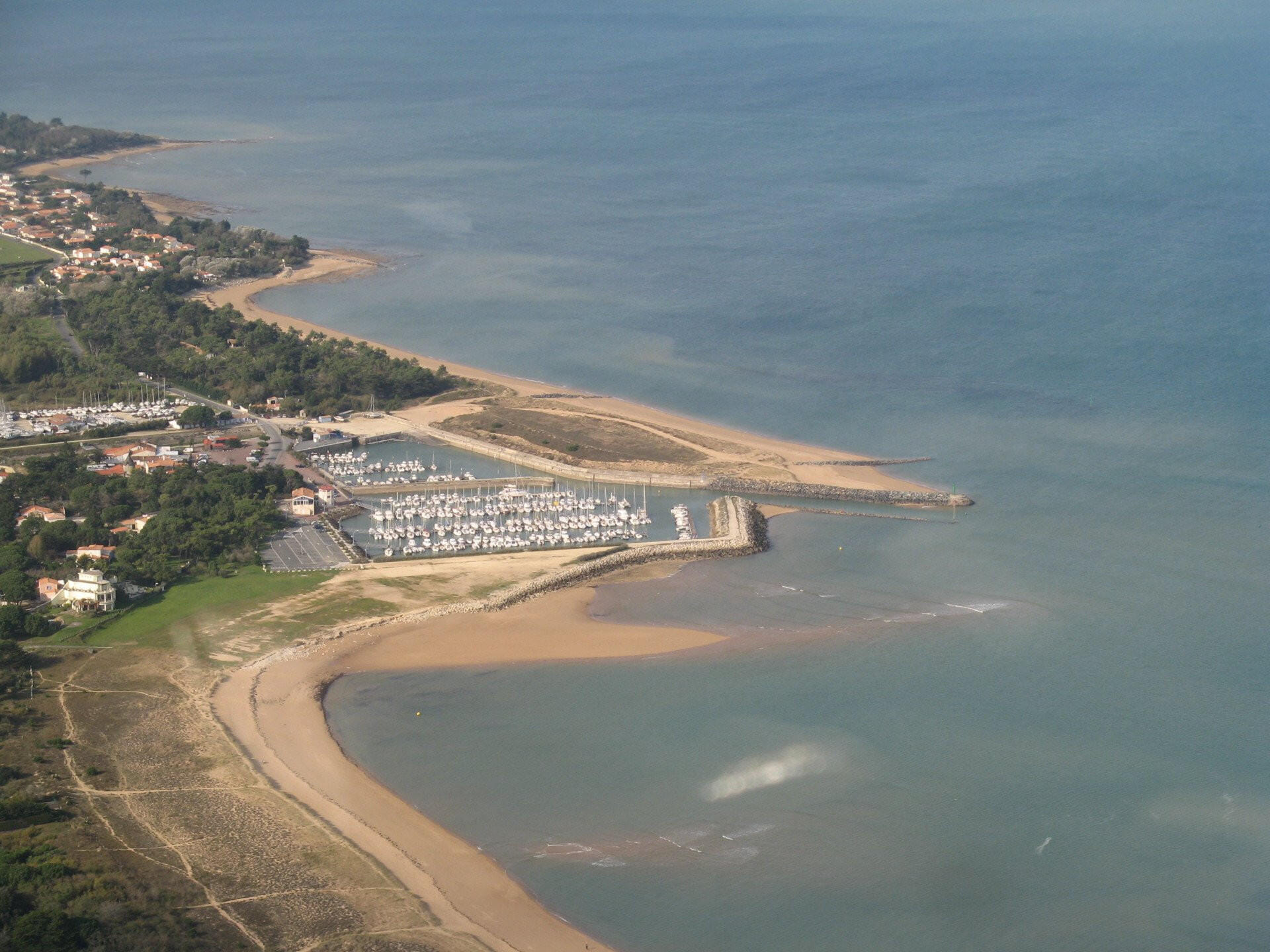 Survol depuis la Rochelle vers l'archipel Charentais