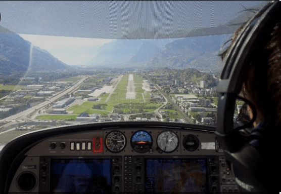 Vol vers l'aéroport de Sion depuis Prangins