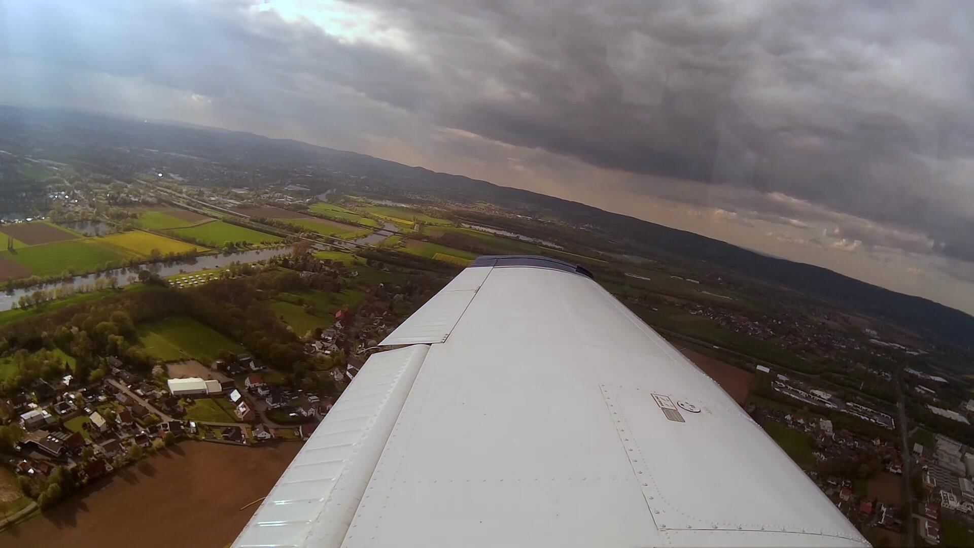 Anflug auf Porta Westfalica