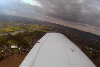 Anflug auf Porta Westfalica