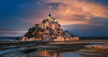 Survol du Mont Saint-Michel, direction Granville en avion privé