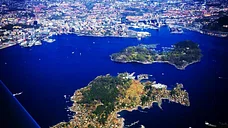 Flying over Oslo in Norway, take off from Kjeller