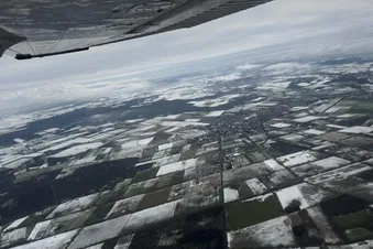 Die verschneite nördliche Region Hannovers