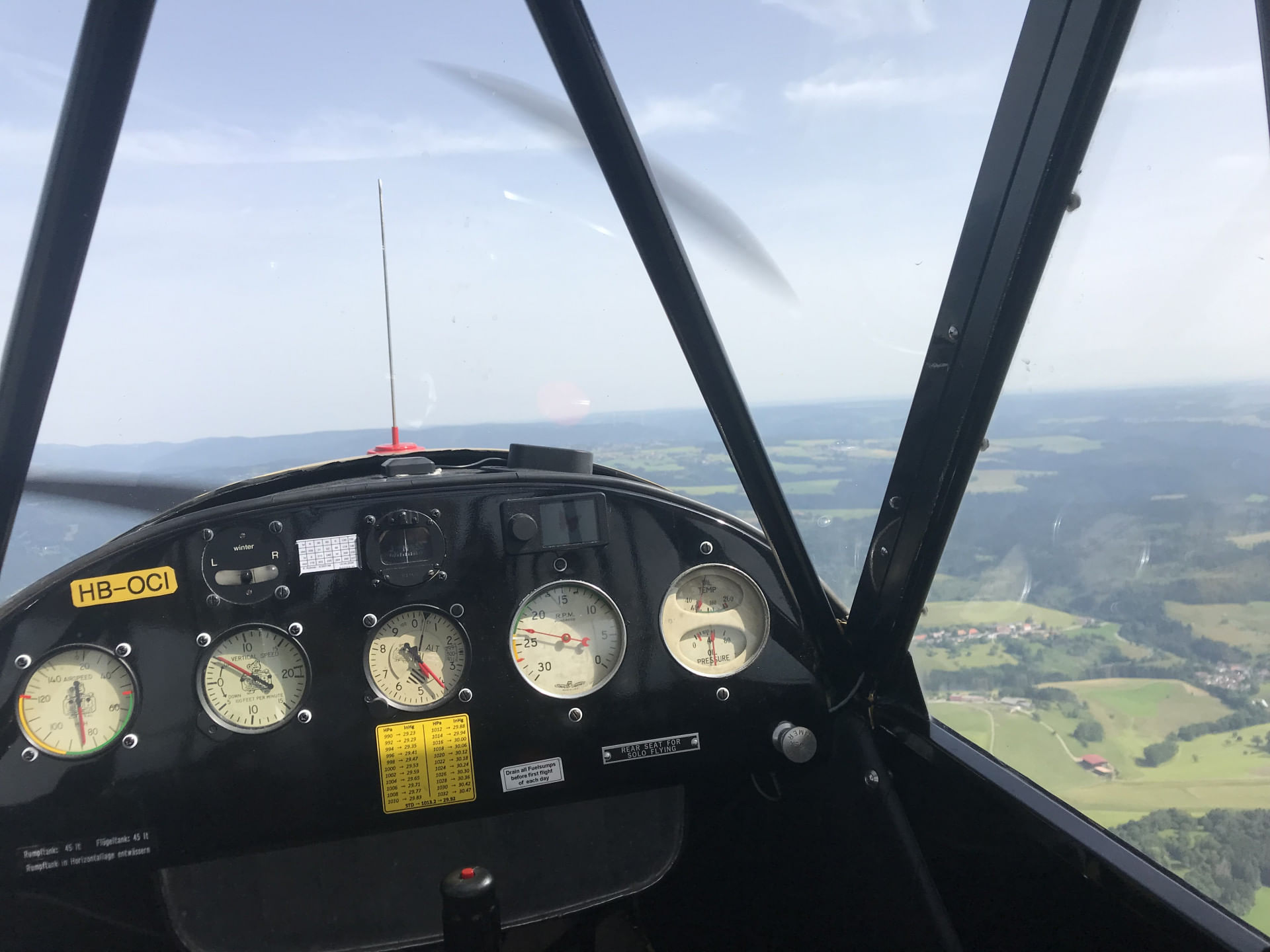 The cockpit of our ride