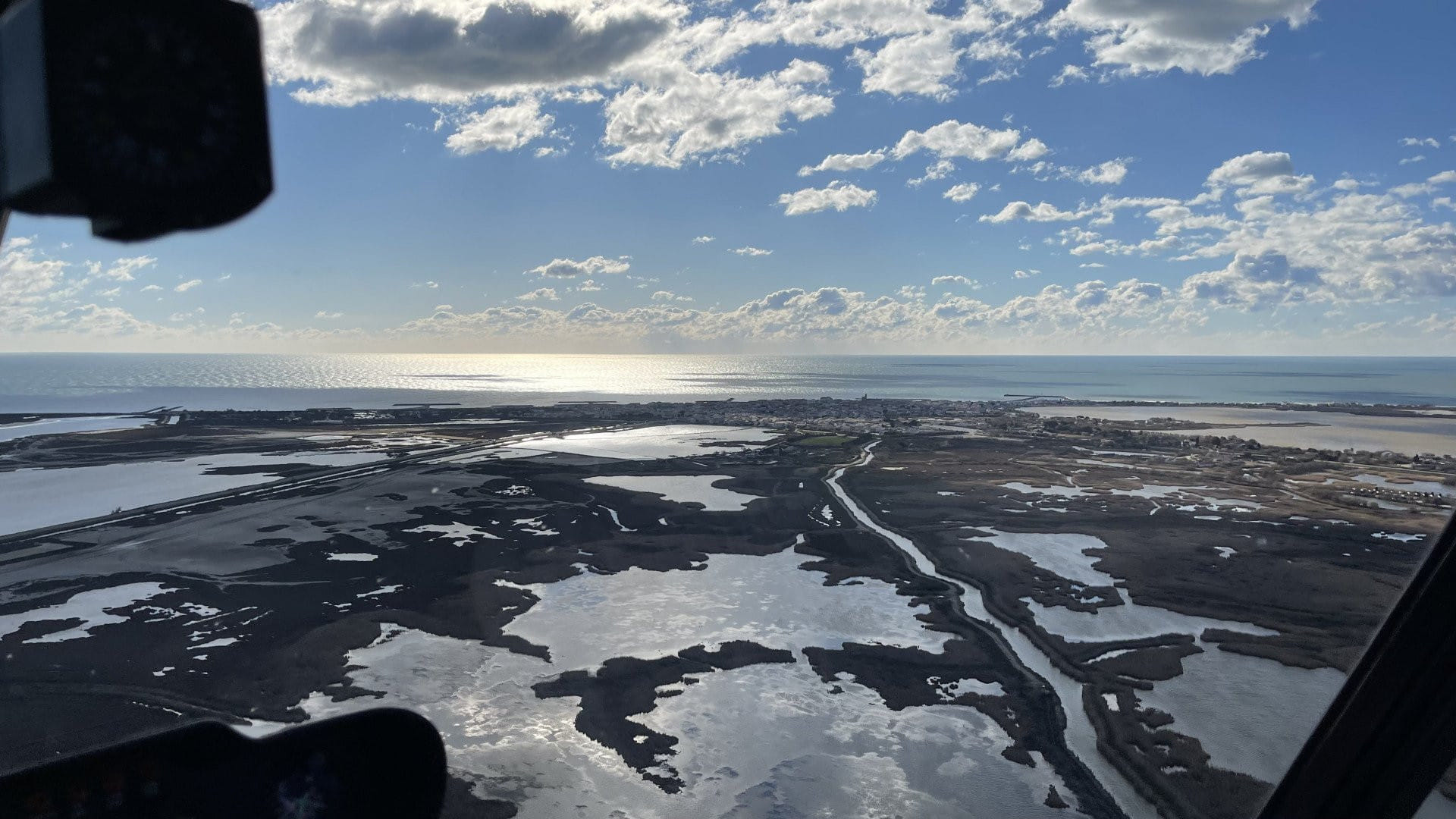 Camargue , littoral de Montpellier jusqu’a Sète en hélicoptère !