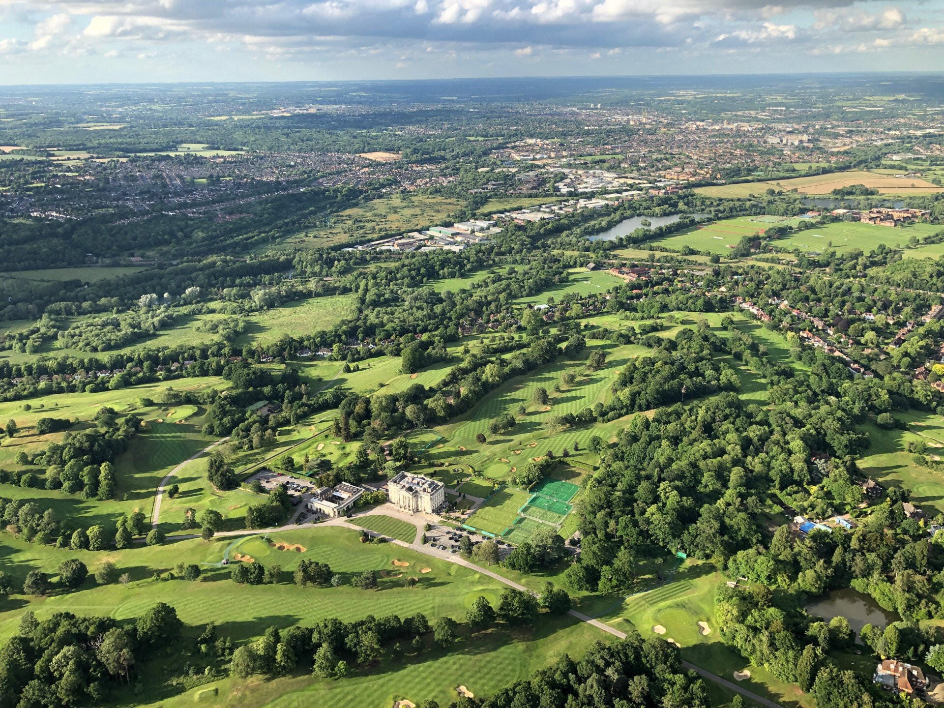 Helicopter flight over London from Denham