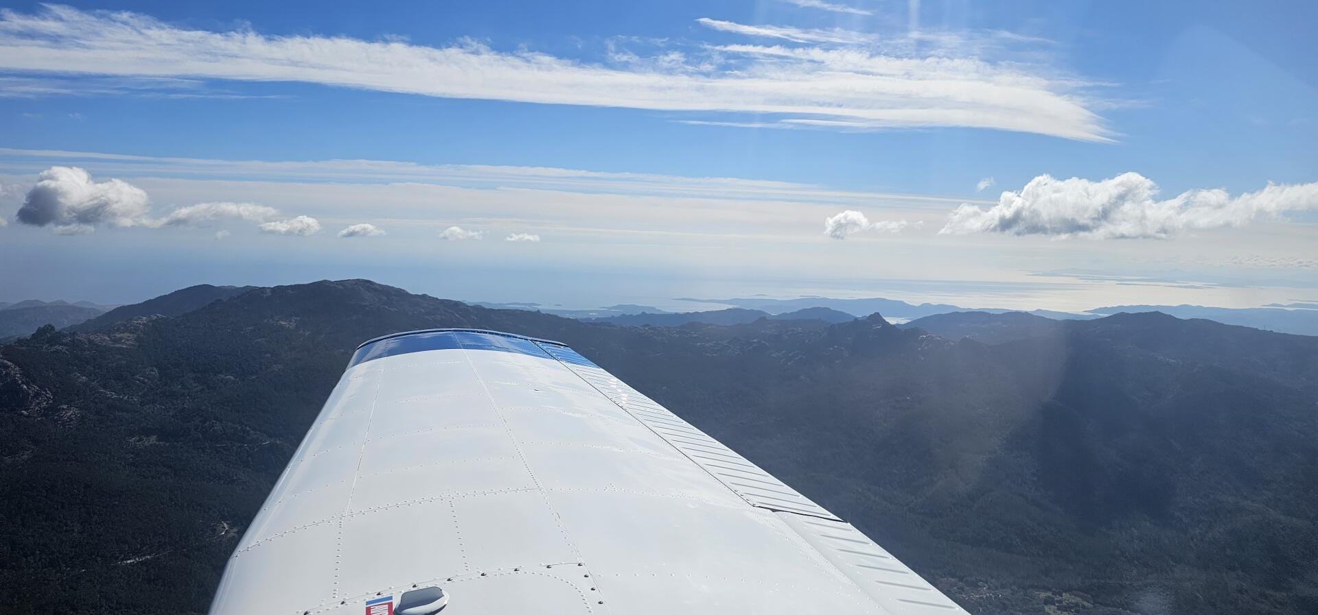 Vue de l'extrême sud et Sardaigne