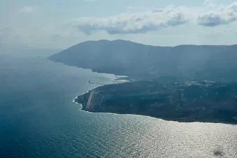 Approaching the island