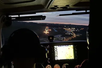 Landeanflug Flugplatz