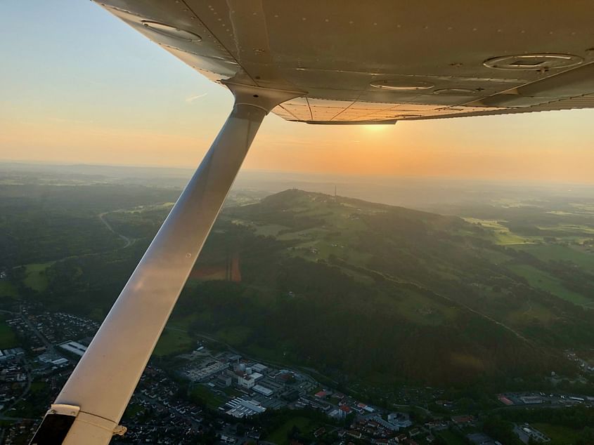 Sundowner Flug im Voralpenland