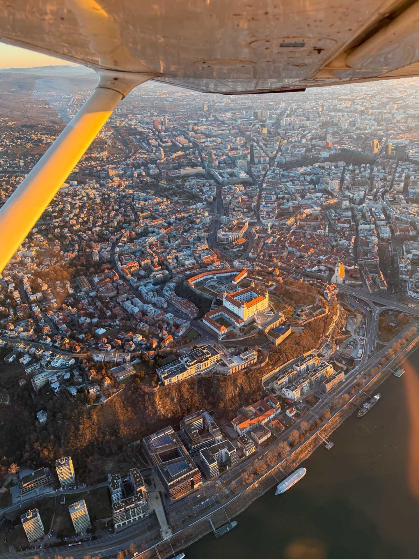 Flight over Bratislava and Devin Castle