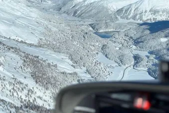 Landeanflug auf St.Moritz