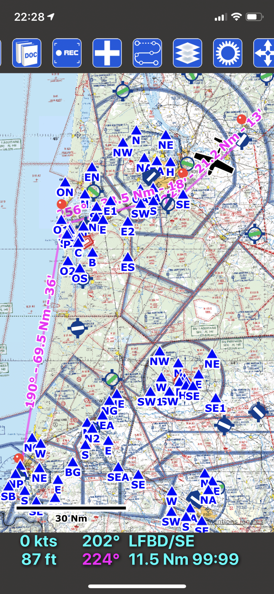 Vol Libourne - Biarritz aller/retour