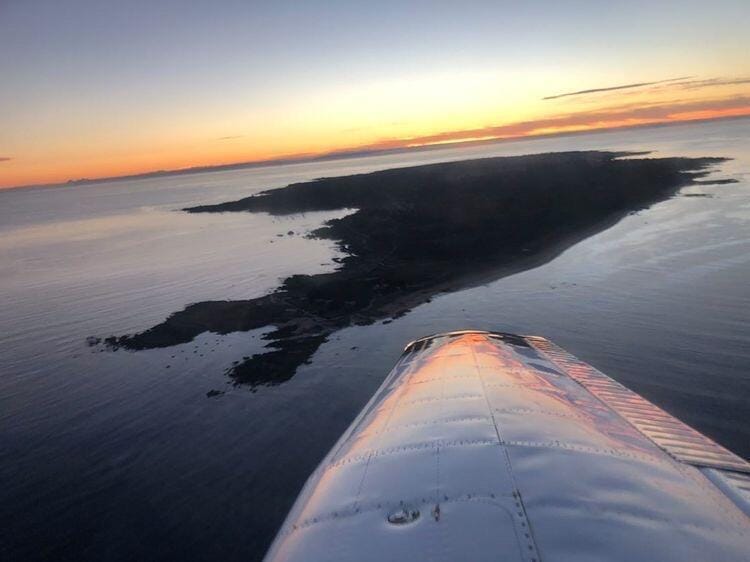 Coucher de soleil sur l’Île d’Yeu en avion🌅