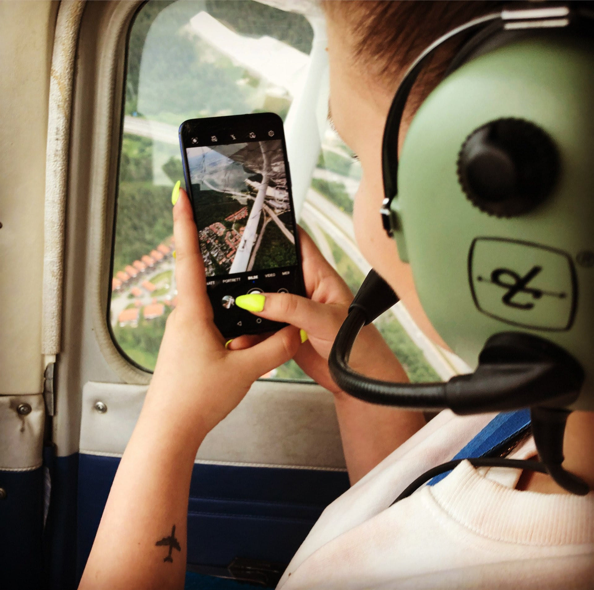 Flying over Oslo in Norway, take off from Kjeller