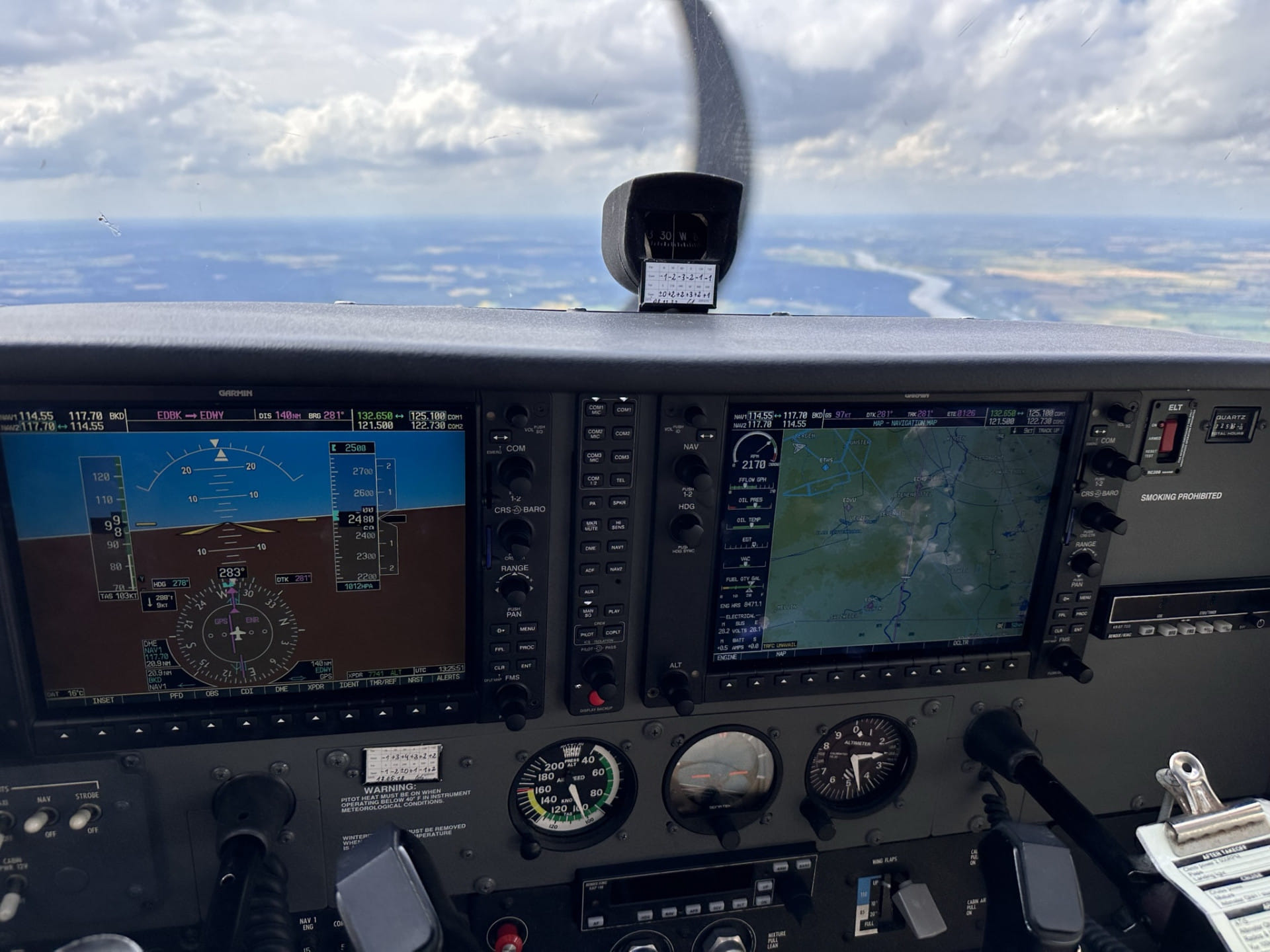 Der Blick aus dem Cockpit