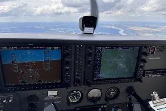 Der Blick aus dem Cockpit