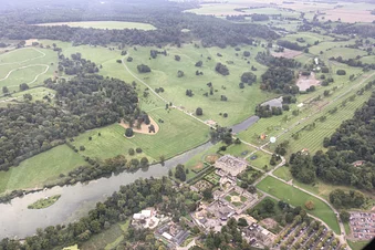 Helicopter flight over the Local Cambridgeshire area