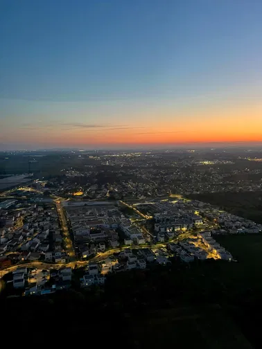 Coucher du soleil a bord d’un hélicoptère