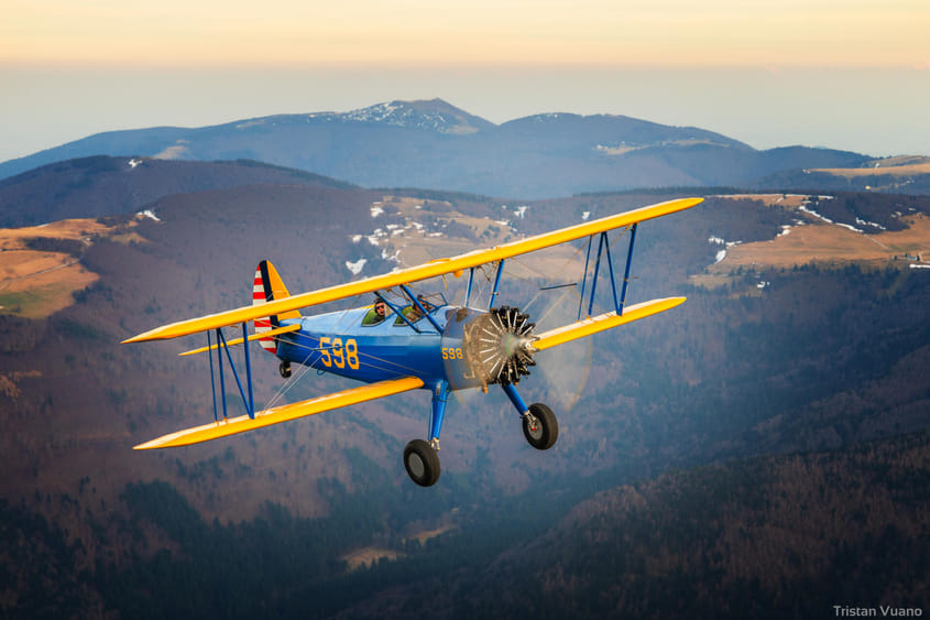[BOEING STEARMAN] Vol de 45 min en Biplan PT13D de 1943