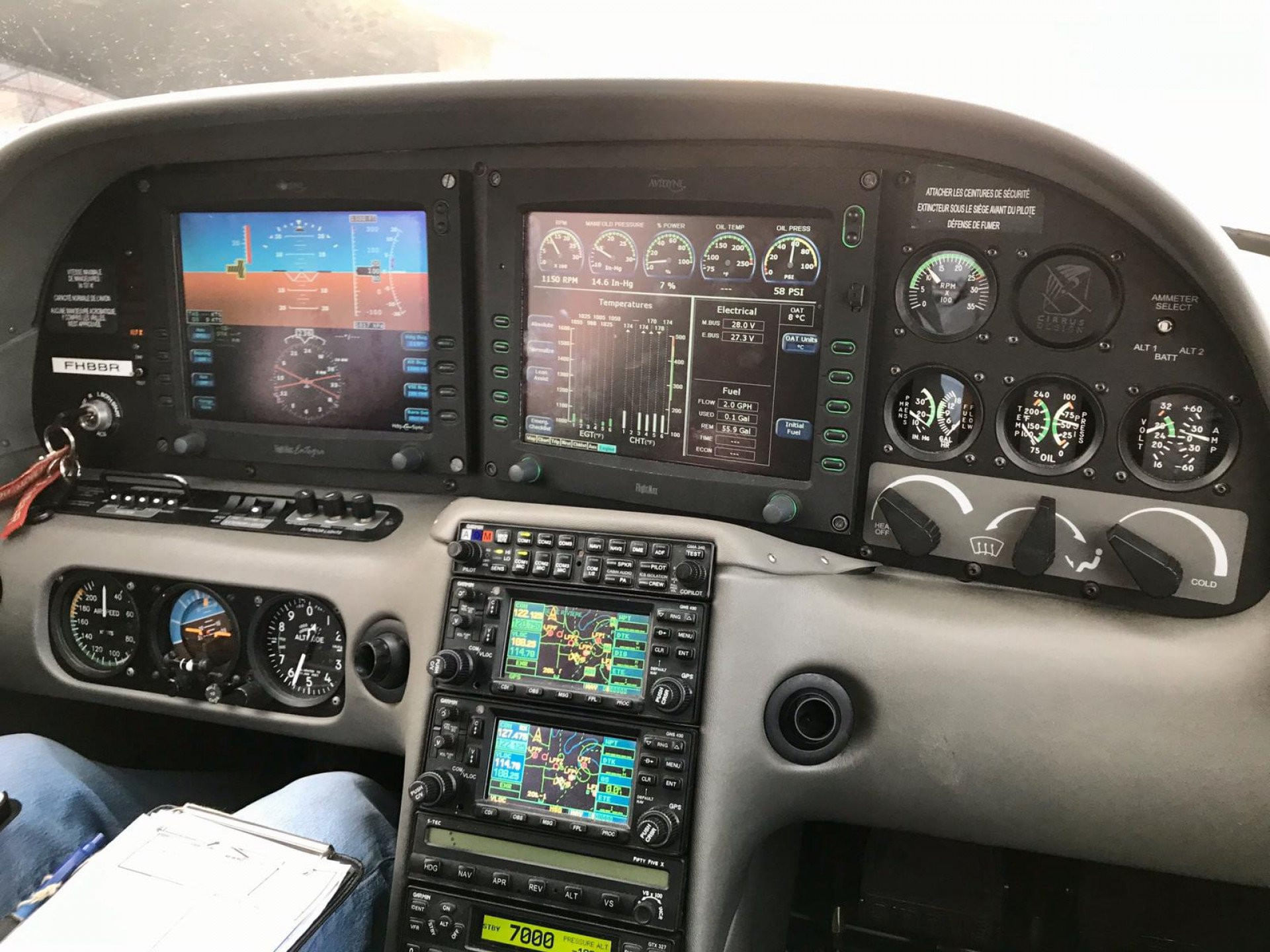 Tableau de bord de l'avion