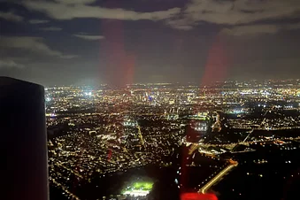 Evening Citylight flight over Amsterdam and Rotterdam
