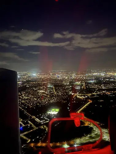 Evening Citylight flight over Amsterdam and Rotterdam