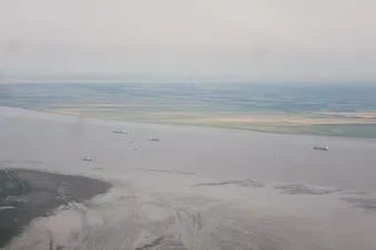 Flug zur Deutschen Bucht