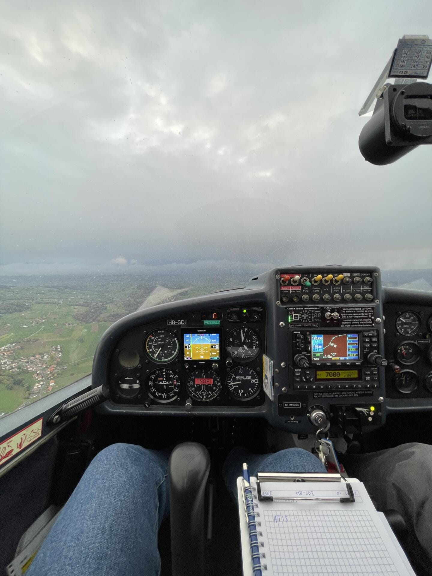In flight
