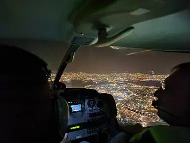 Dijon de nuit vu du ciel